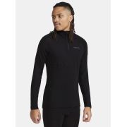 Craft ADV Wool Merino HZ – Bluză strat de bază cu merinos și fermoar scurt - Negru