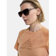 Craft ADV Trail Wool SS Tee W – Tricou de alergare trail cu lână - Maro (791200)