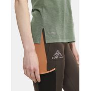 Craft ADV Trail Wool SS Tee W – Tricou de alergare trail cu lână - Verde