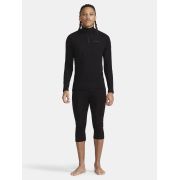 Craft ADV Wool Merino HZ – Bluză strat de bază cu merinos și fermoar scurt - Negru