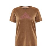 Craft ADV Trail Wool SS Tee W – Tricou de alergare trail cu lână - Maro (685200)