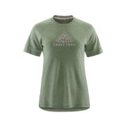 Craft ADV Trail Wool SS Tee W – Tricou de alergare trail cu lână - Verde