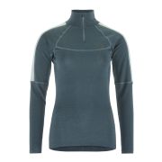 Craft ADV Wool Merino HZ W – Bluză strat de bază cu merinos și fermoar scurt - Albastru