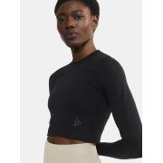 Craft ADV Tone Seamless Cropped LS Top W – Top scurt fără cusături cu mânecă lungă - Negru