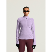 Craft ADV Subz Wool LS Tee 3 W – Bluză de alergare cu merinos și fermoar scurt - Mov (728M)