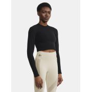 Craft ADV Tone Seamless Cropped LS Top W – Top scurt fără cusături cu mânecă lungă - Negru