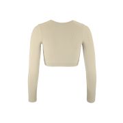 Craft Collective Rib Cropped LS Top W – Top scurt reiat cu mânecă lungă - Maro