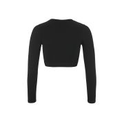 Craft Collective Rib Cropped LS Top W – Top scurt reiat cu mânecă lungă - Negru