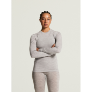 Craft Wool 95 LS CN W – Bluză strat de bază din lână merinos 95% - Gri