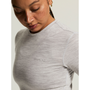 Craft Wool 95 LS CN W – Bluză strat de bază din lână merinos 95% - Gri