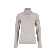 Craft Wool 95 HZ LS W – Bluză strat de bază din lână merinos 95% cu fermoar scurt - Gri