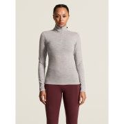 Craft Wool 95 HZ LS W – Bluză strat de bază din lână merinos 95% cu fermoar scurt - Gri