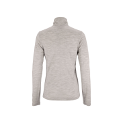 Craft Wool 95 HZ LS W – Bluză strat de bază din lână merinos 95% cu fermoar scurt - Gri
