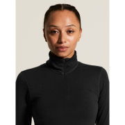 Craft Wool 95 HZ LS W – Bluză strat de bază din lână merinos 95% cu fermoar scurt - Negru