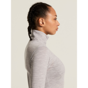 Craft Wool 95 HZ LS W – Bluză strat de bază din lână merinos 95% cu fermoar scurt - Gri