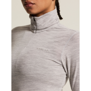 Craft Wool 95 HZ LS W – Bluză strat de bază din lână merinos 95% cu fermoar scurt - Gri