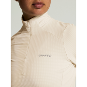Craft Gain Thermal Midlayer 2 W – Bluză termică cu fermoar scurt - Alb