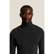 Craft Wool 95 HZ LS – Bluză strat de bază din lână merinos 95% cu fermoar scurt - Negru