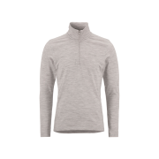 Craft Wool 95 HZ LS – Bluză strat de bază din lână merinos 95% cu fermoar scurt - Gri