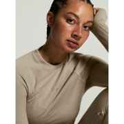 Craft Wool Comfort Rn LS W – Bluză strat de bază cu lână, dublu strat - Bej