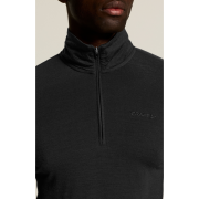 Craft Wool 95 HZ LS – Bluză strat de bază din lână merinos 95% cu fermoar scurt - Negru