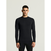 Craft Wool 95 LS CN – Bluză strat de bază din lână merinos 95% - Negru