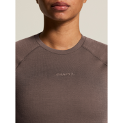 Craft Wool Comfort Rn LS W – Bluză strat de bază cu lână, dublu strat - Maro