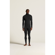 Craft Wool 95 HZ LS – Bluză strat de bază din lână merinos 95% cu fermoar scurt - Negru