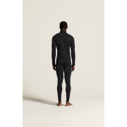 Craft Wool 95 HZ LS – Bluză strat de bază din lână merinos 95% cu fermoar scurt - Negru