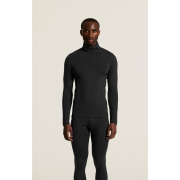 Craft Wool 95 HZ LS – Bluză strat de bază din lână merinos 95% cu fermoar scurt - Negru