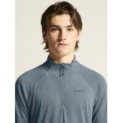 Craft ADV Subz Wool LS Tee 3 – Bluză de alergare cu merinos și fermoar scurt - Albastru