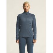 Craft ADV Subz Wool LS Tee 3 W – Bluză de alergare cu merinos și fermoar scurt - Albastru