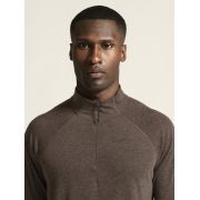Craft ADV Subz Wool LS Tee 3 – Bluză de alergare cu merinos și fermoar scurt - Maro