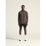 Craft ADV Subz Wool LS Tee 3 – Bluză de alergare cu merinos și fermoar scurt - Maro