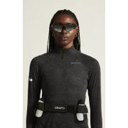 Craft ADV Subz Wool LS Tee 3 W – Bluză de alergare cu merinos și fermoar scurt - Negru