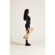 Craft Collective Rib Cropped LS Top W – Top scurt reiat cu mânecă lungă - Negru
