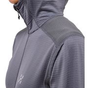 Haglöfs L.I.M Mid Multi Hood W – Hanorac strat intermediar - Gri închis Magnetite