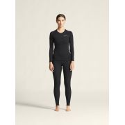Craft Wool Extreme X LS 2 W – Bluză strat de bază cu lână merinos - Negru