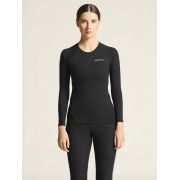 Craft Wool Extreme X LS 2 W – Bluză strat de bază cu lână merinos - Negru