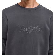 Haglöfs Crewneck – Bluză din bumbac organic - Negru True Black