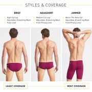 Finis - slip inot barbati - Aqua Short Solid - antrenament - Bordo