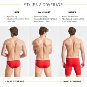 Finis - slip inot barbati - Aqua Short Solid - antrenament - Roșu