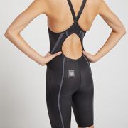 Finis - costum concurs inot dama - HydroX Openback - spate deschis - Negru / gri