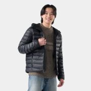 Geacă Smartwool Winterloft Hooded - negru | puf reciclat & Merino