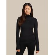 Bluza de corp Merino Icebreaker 300 MerinoFine Polar Roll Neck - negru Black