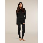 Bluza de corp Merino Icebreaker 200 ZoneKnit LS Crewe - negru