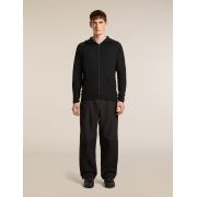 Hanorac Merino Icebreaker 150 Ace Zip Hoodie UPF - negru Black