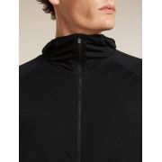 Hanorac Merino Icebreaker 150 Ace Zip Hoodie UPF - negru Black