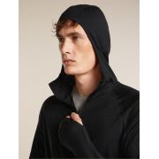 Hanorac Merino Icebreaker 150 Ace Zip Hoodie UPF - negru Black