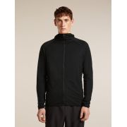 Hanorac Merino Icebreaker 150 Ace Zip Hoodie UPF - negru Black